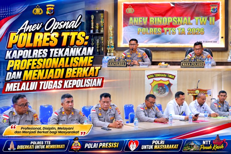 Anev Opsnal Polres TTS: Kapolres Tekankan Profesionalisme dan Menjadi Berkat Melalui Tugas Kepolisian