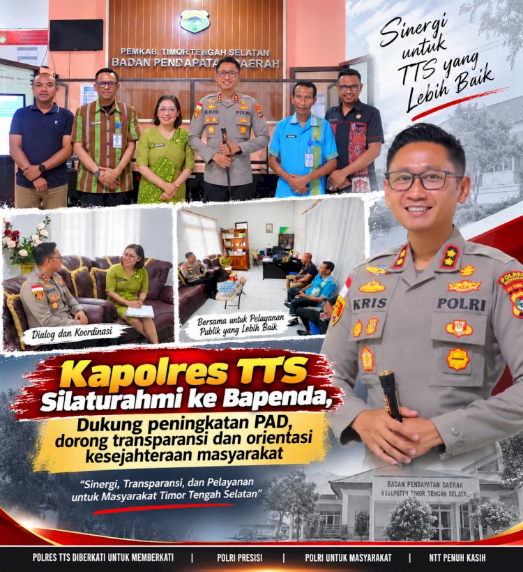 Kapolres TTS Silaturahmi ke Bapenda, Dukung peningkatan PAD, dorong transparansi dan orientasi kesejahteraan masyarakat
