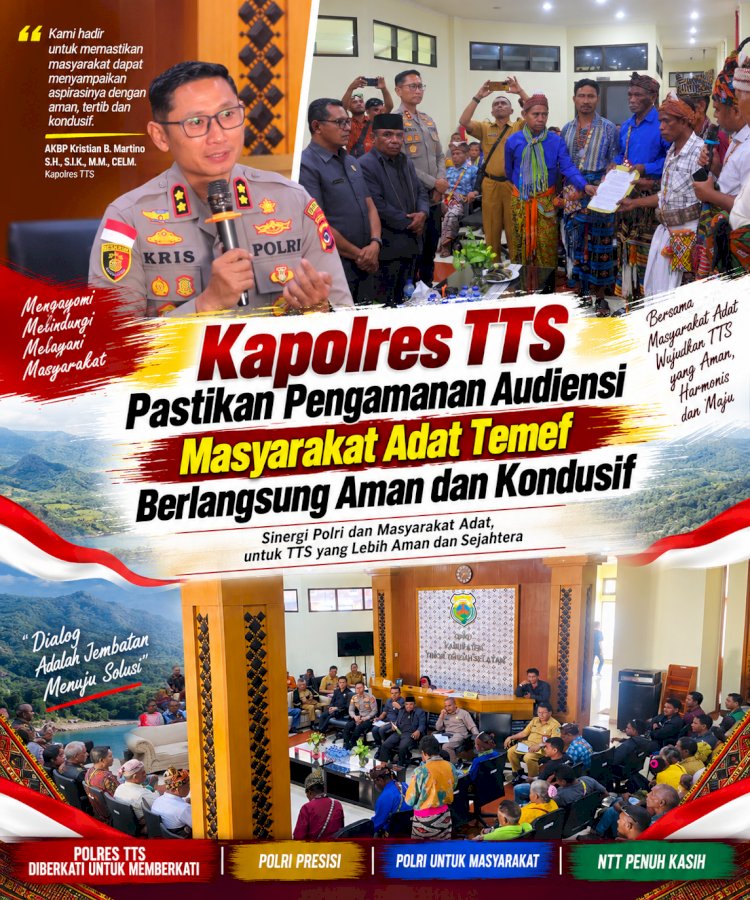 Kapolres TTS Pastikan Pengamanan Audiensi Masyarakat Adat Temef Berlangsung Aman dan Kondusif