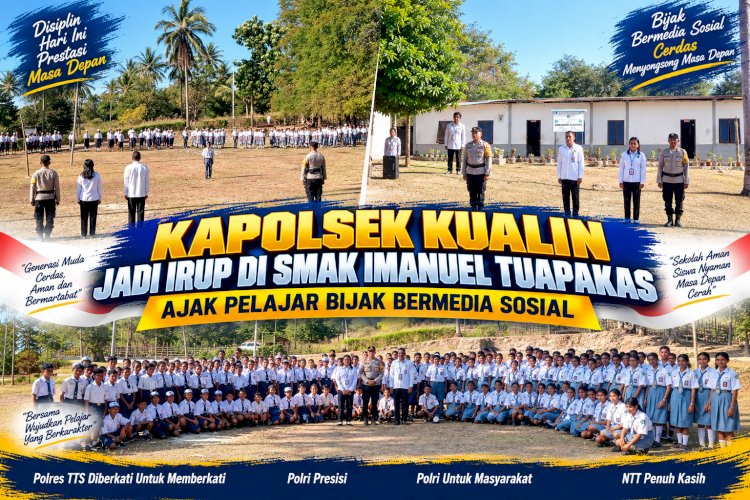 Kapolsek Kualin Jadi Irup di SMAK Imanuel Tuapakas, Ajak Pelajar Bijak Bermedia Sosial