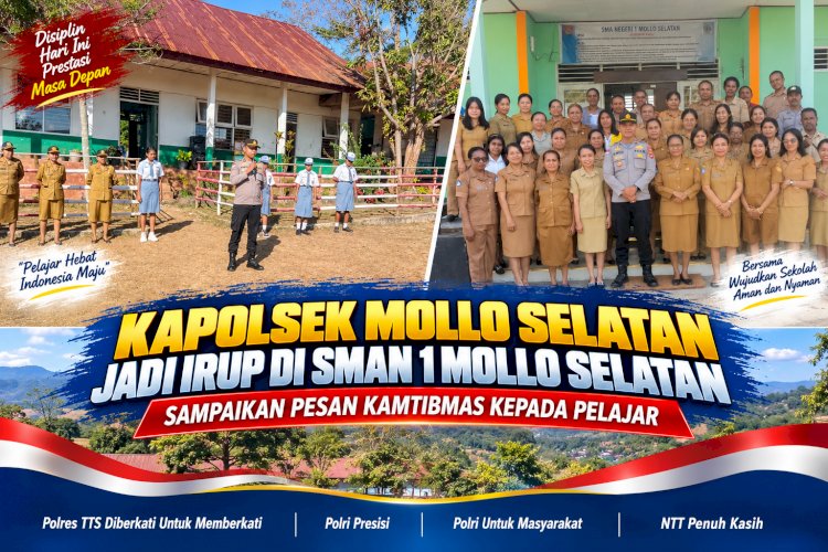 Kapolsek Mollo Selatan Jadi Irup di SMAN 1 Mollo Selatan, Sampaikan Pesan Kamtibmas kepada Pelajar
