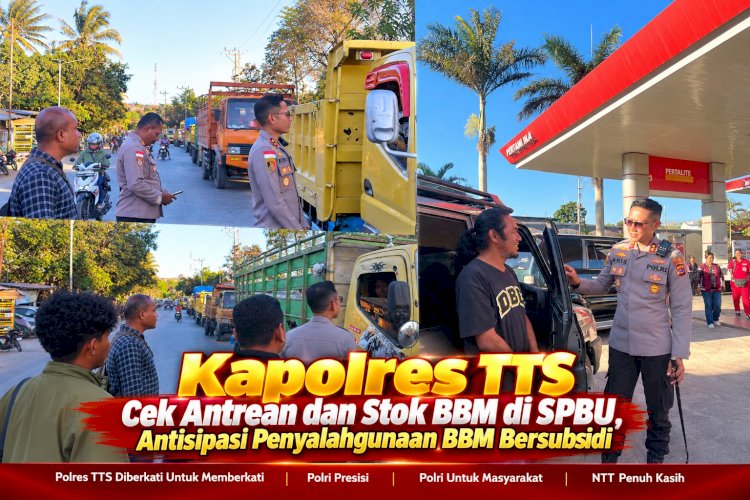 Kapolres TTS Cek Antrean dan Stok BBM di SPBU, Antisipasi Penyalahgunaan BBM Bersubsidi