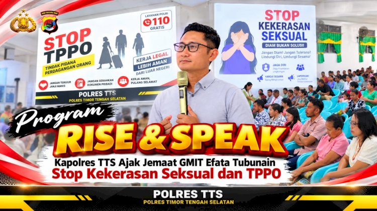 Program Rise & Speak, Kapolres TTS Ajak Jemaat GMIT Efata Tubunain Stop Kekerasan Seksual dan TPPO