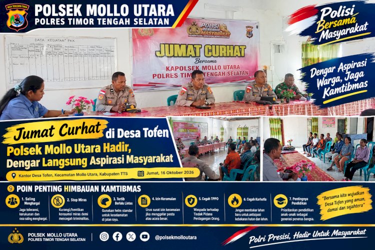 Dengar Langsung Aspirasi Warga Desa Tofen, Polsek Mollo Utara Gelar 