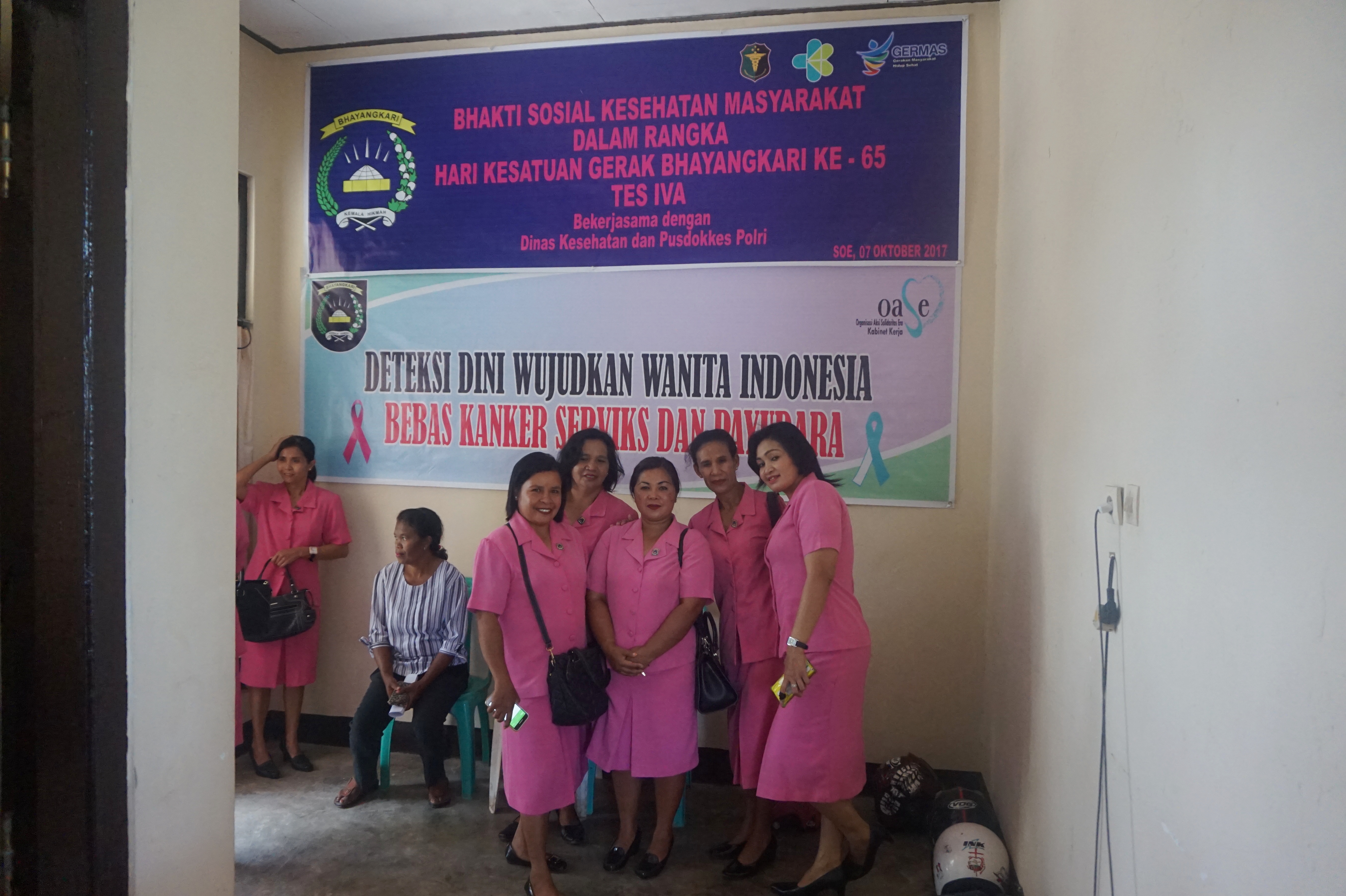 Pemeriksaan Pap Smear Gratis Dan Pembagian Obat Gratis Digelar Bhayangkari Cab. TTS, Jelang HUT HKGB Ke 65
