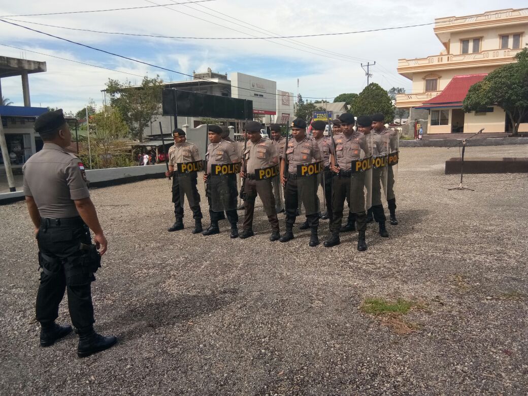 Hadapi Pilkada  Serentak  , Sat Sabhara Polres TTS  Gelar Latihan Dalmas