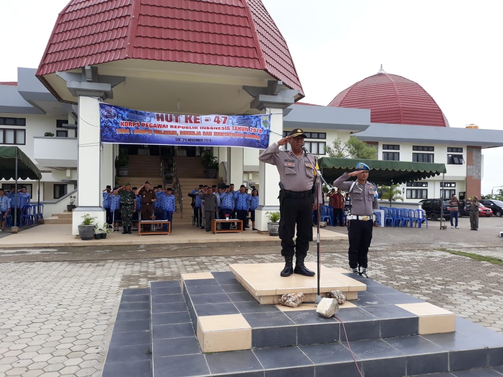 Upacara Peringati HUT Korpri, Waka Polres TTS jadi Irup