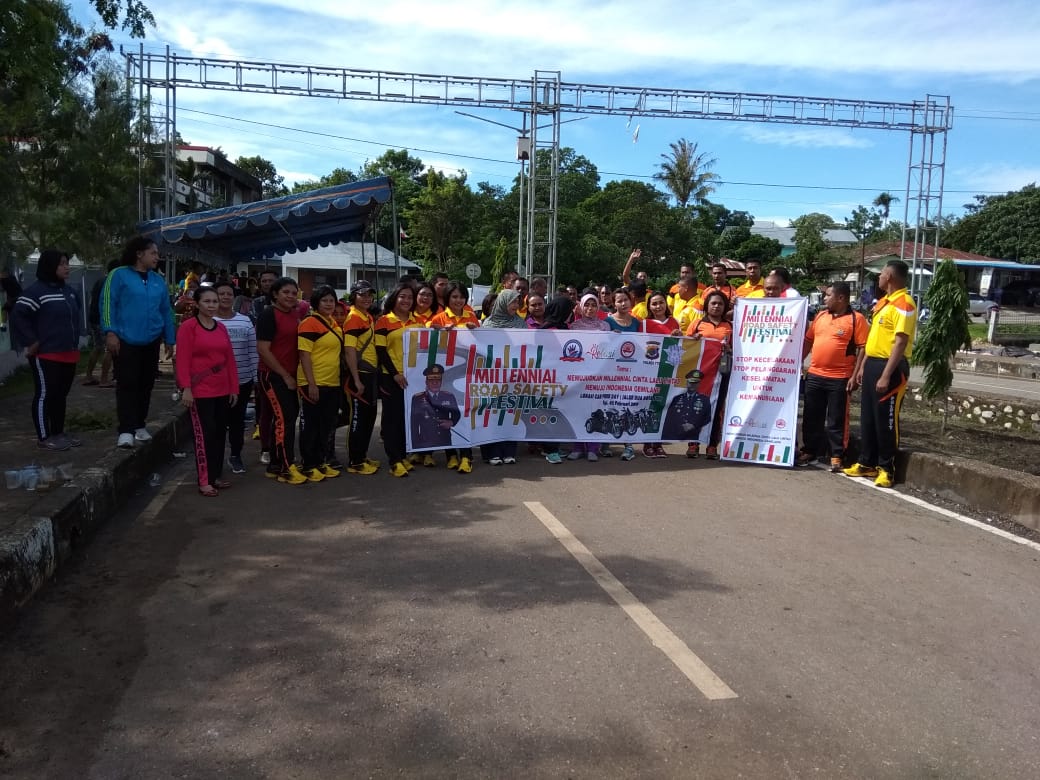 Car Free Day, Sat Lantas Polres TTS Sosialisasi Millennial Road Safety Festival