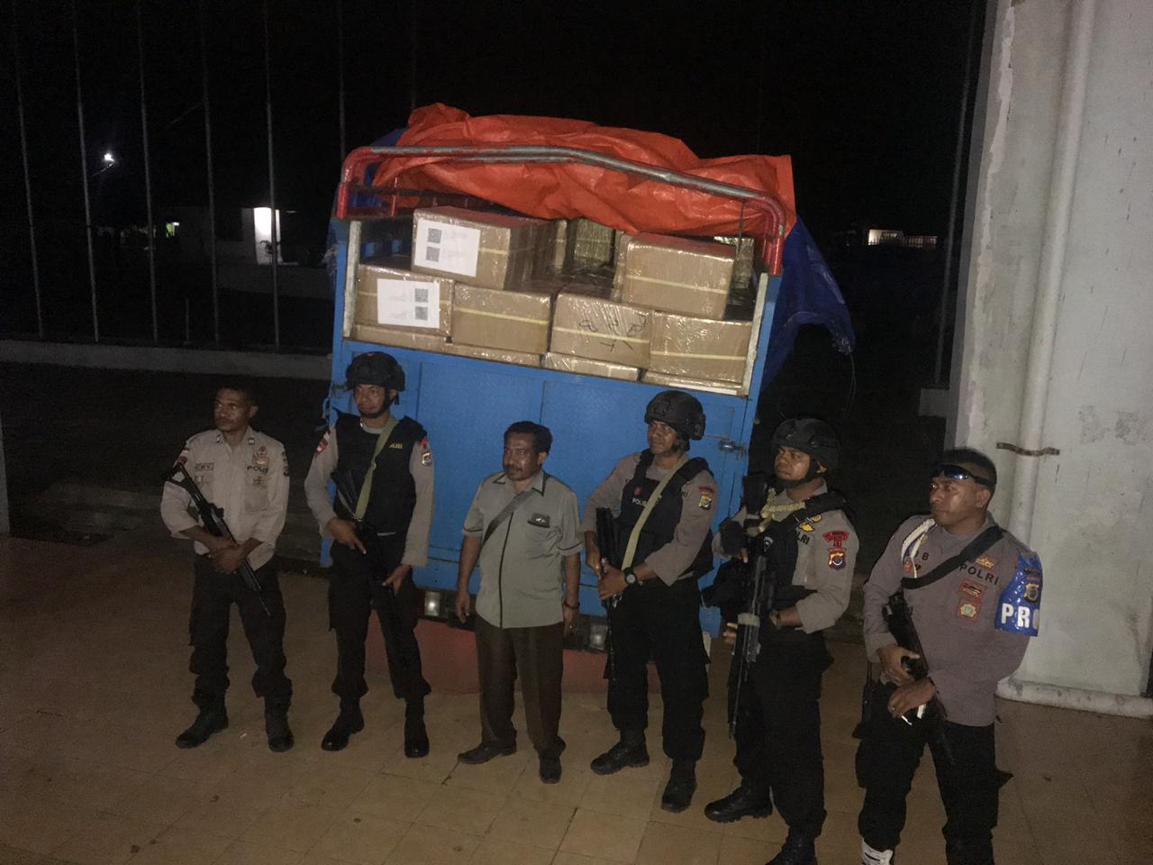 Polres TTS, Pengawalan Surat Suara Pemilu 2019