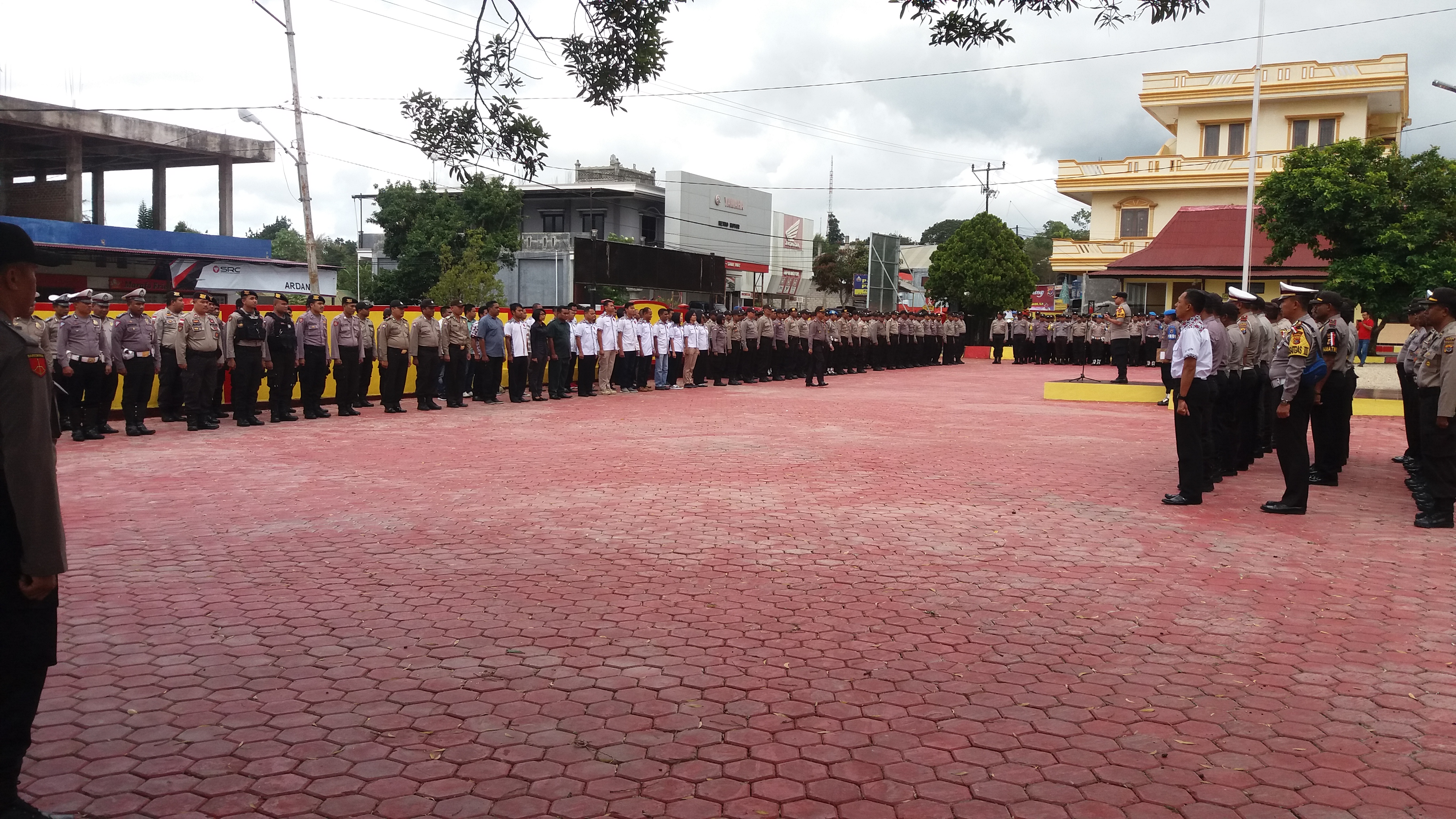 Kapolres TTS Pimpin Apel Konsolidasi Pasca Pelaksaanan Pemungutan Suara dan Pleno Tingkat KPU Kab. TTS Tahun 2019