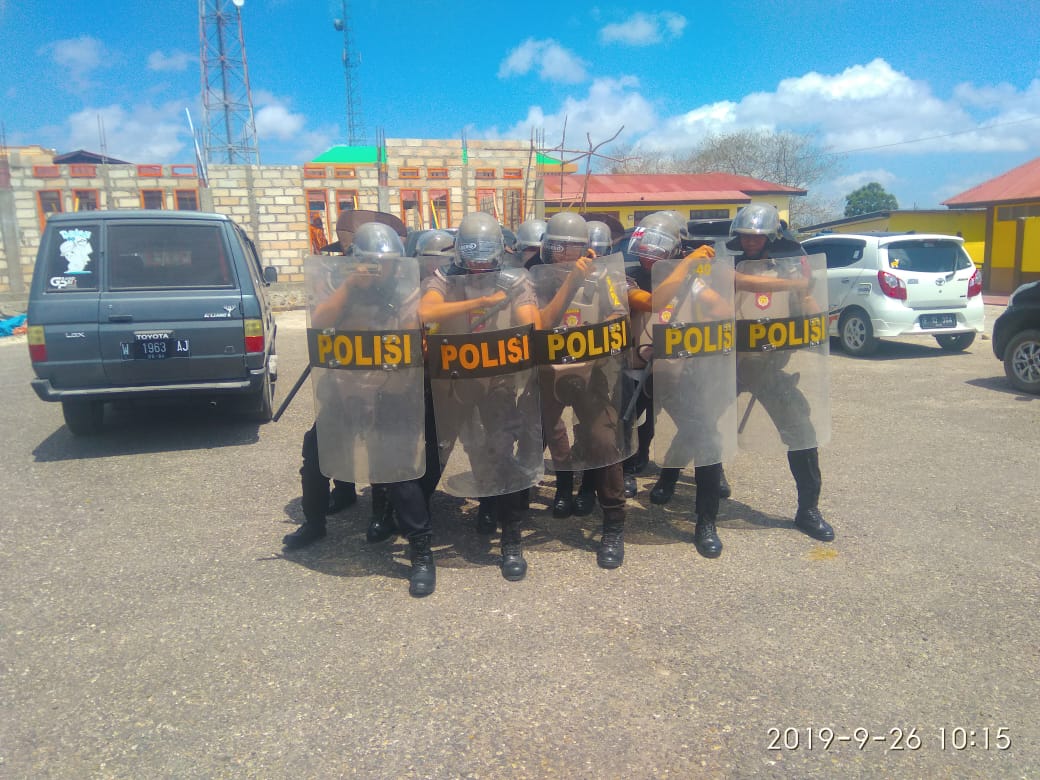 Sat Samapta Polres TTS latihan Dalmas
