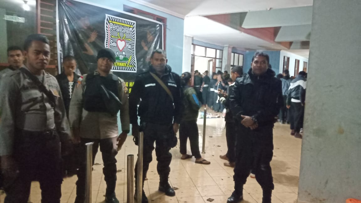 Personil Polres TTS Gelar Pengamanan Kegiatan Perguruan PSHT
