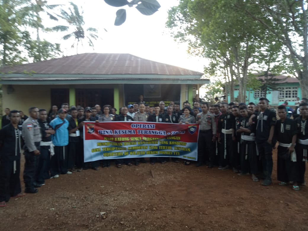 Operasi Bina Kusuma, Sat Binmas Polres TTS Beri Penyuluhan Kamtibmas Kepada Pendekar  PSHT