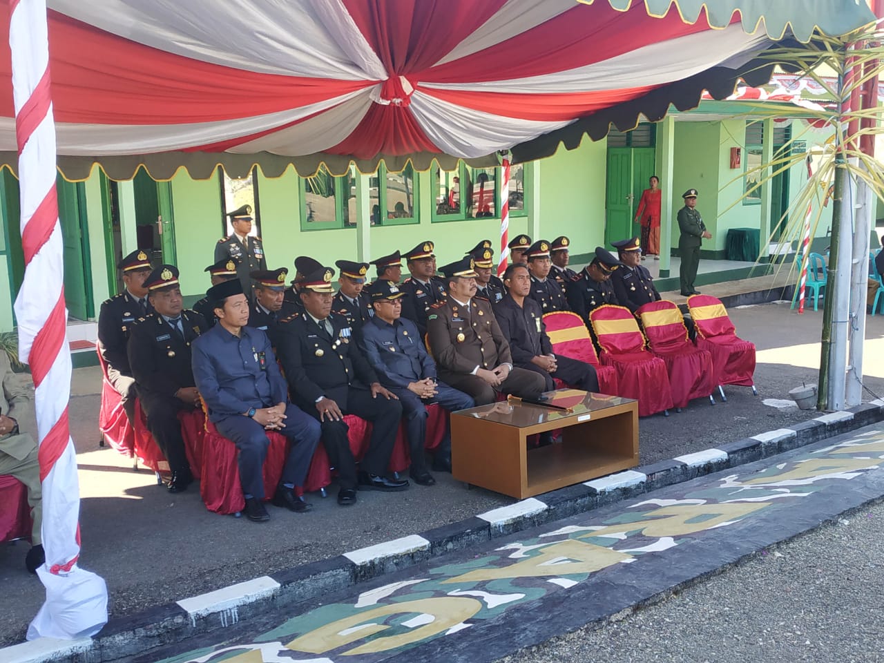 Waka Polres TTS Hadiri Upacara HUT TNI ke 74 di Kodim 1621 TTS