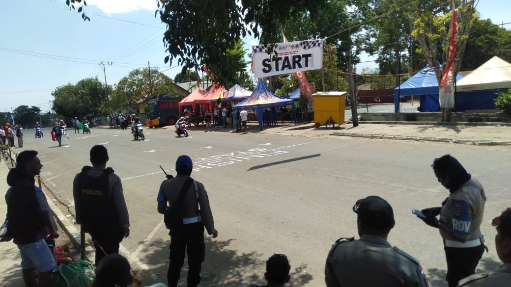 Pengamanan Kejuaraan Road Race oleh personil Polres TTS