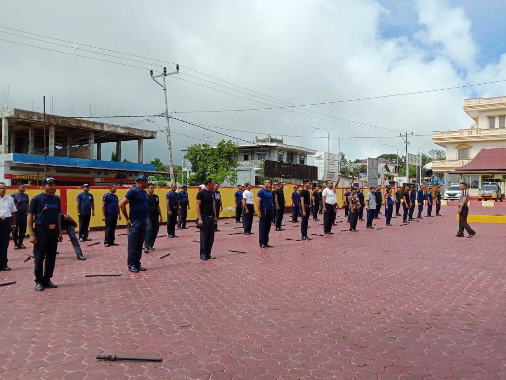 Sat Bimnas Polres TTS Gelar Penyegaran Satpam