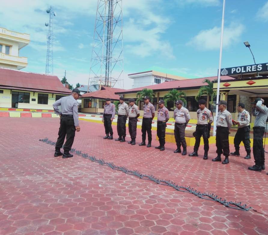 Sat Samapta Polres TTS Menggelar Latihan Penggunaan Road Blocker Untuk Polsek Jajaran