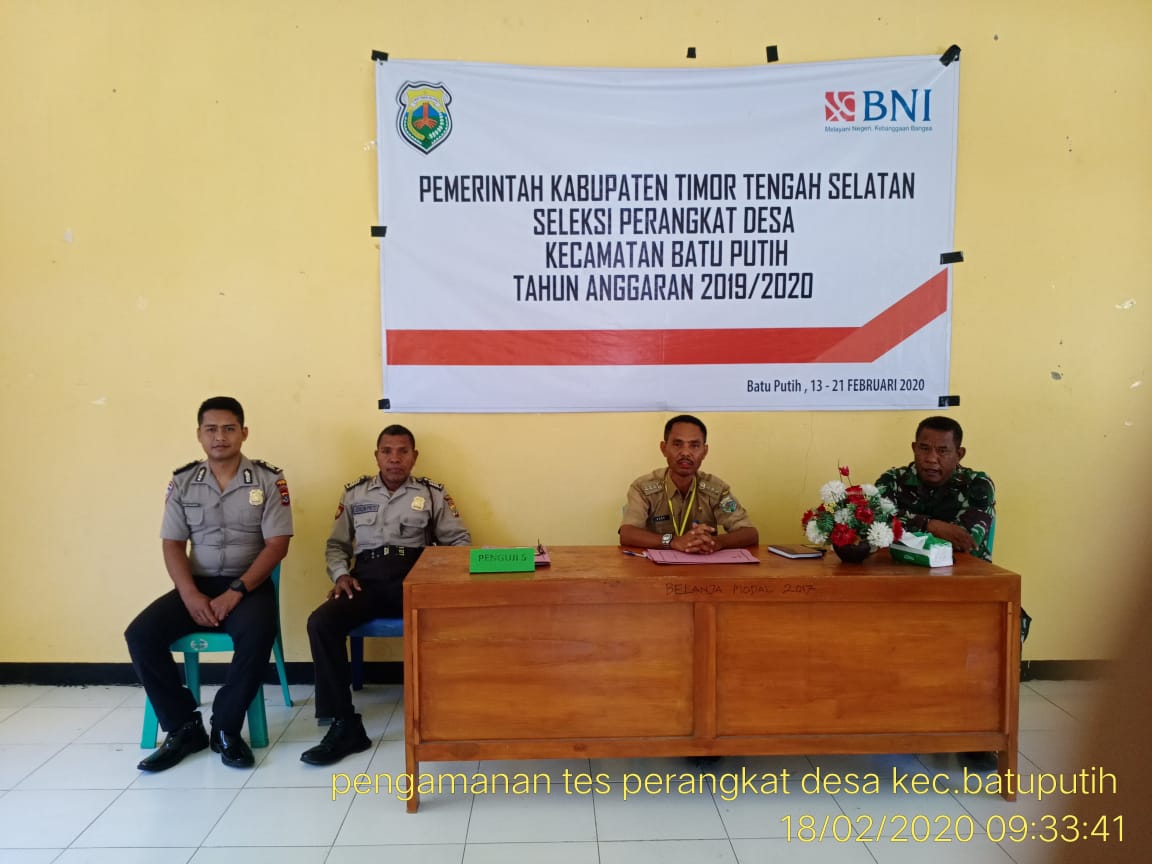 Pengamanan Seleksi Perangkat Desa Oleh Personil Polsek Batu Putih