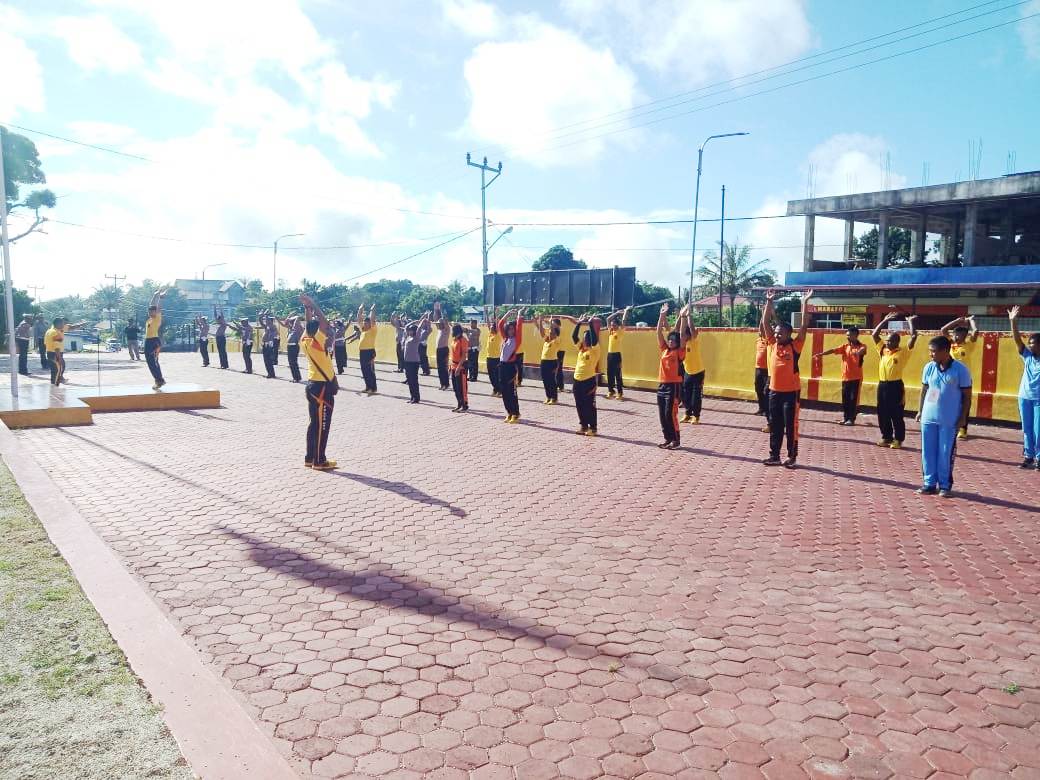 Polres TTS Gelar Olah Raga Gerakan Senam AW 3S
